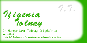 ifigenia tolnay business card